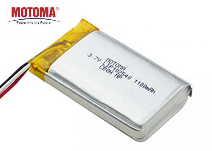 1100mah 3.7V Motoma電池、PCMが付いているLEDライト リチウム電池およびコネクター 0